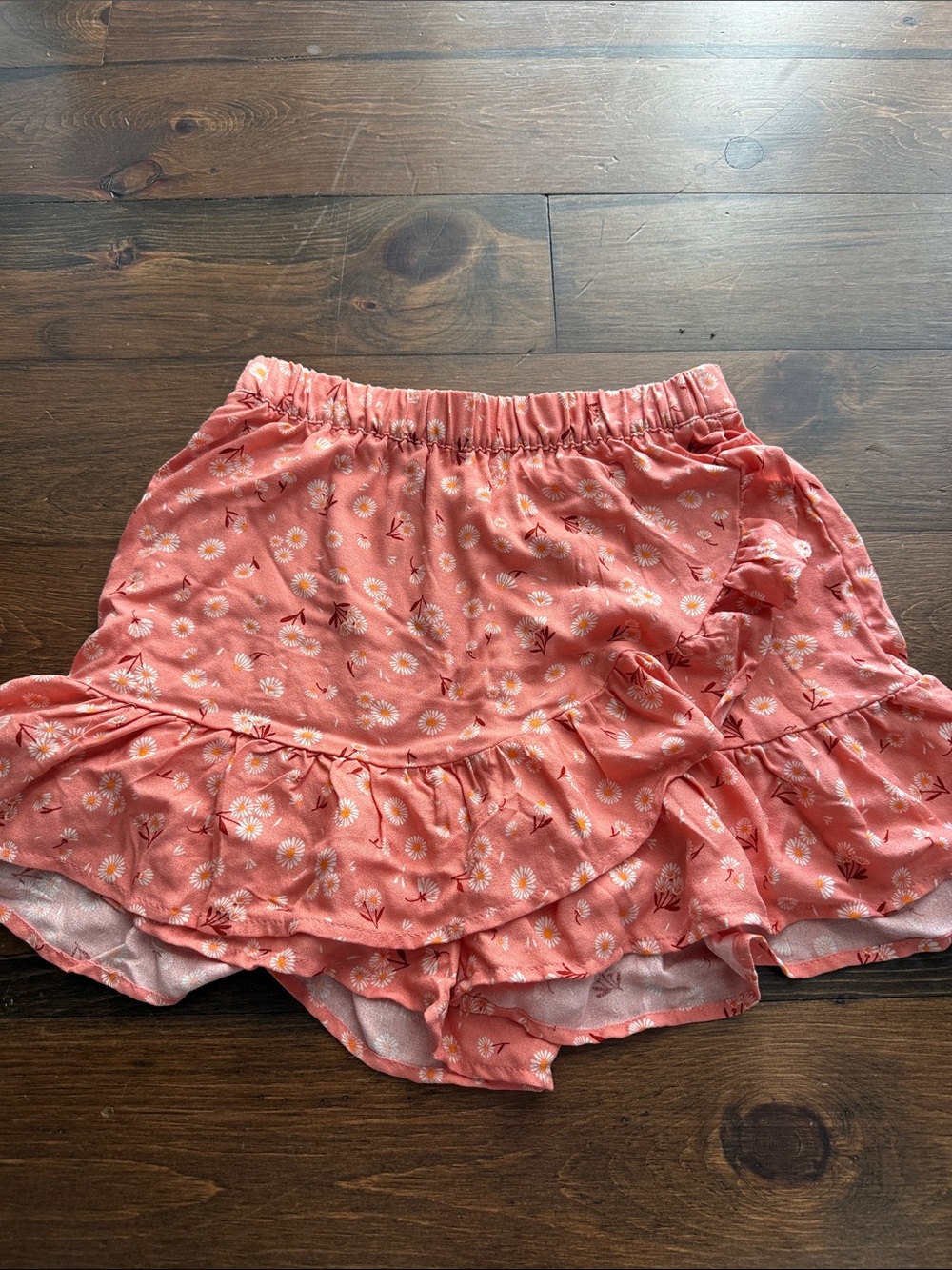 Cat & Jack Coral Pink Floral Layered Skort